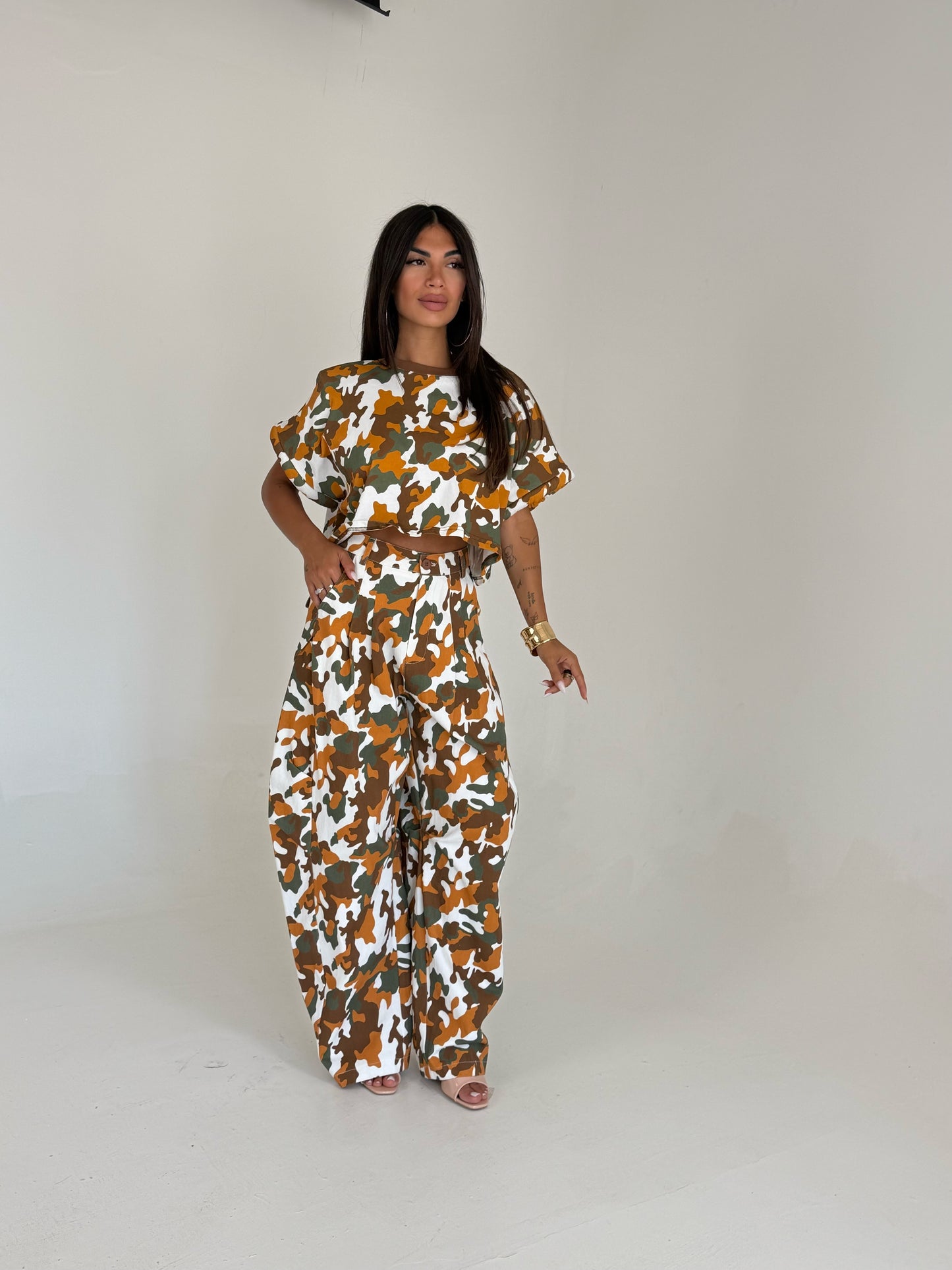 Coordinato Orange Mimetico