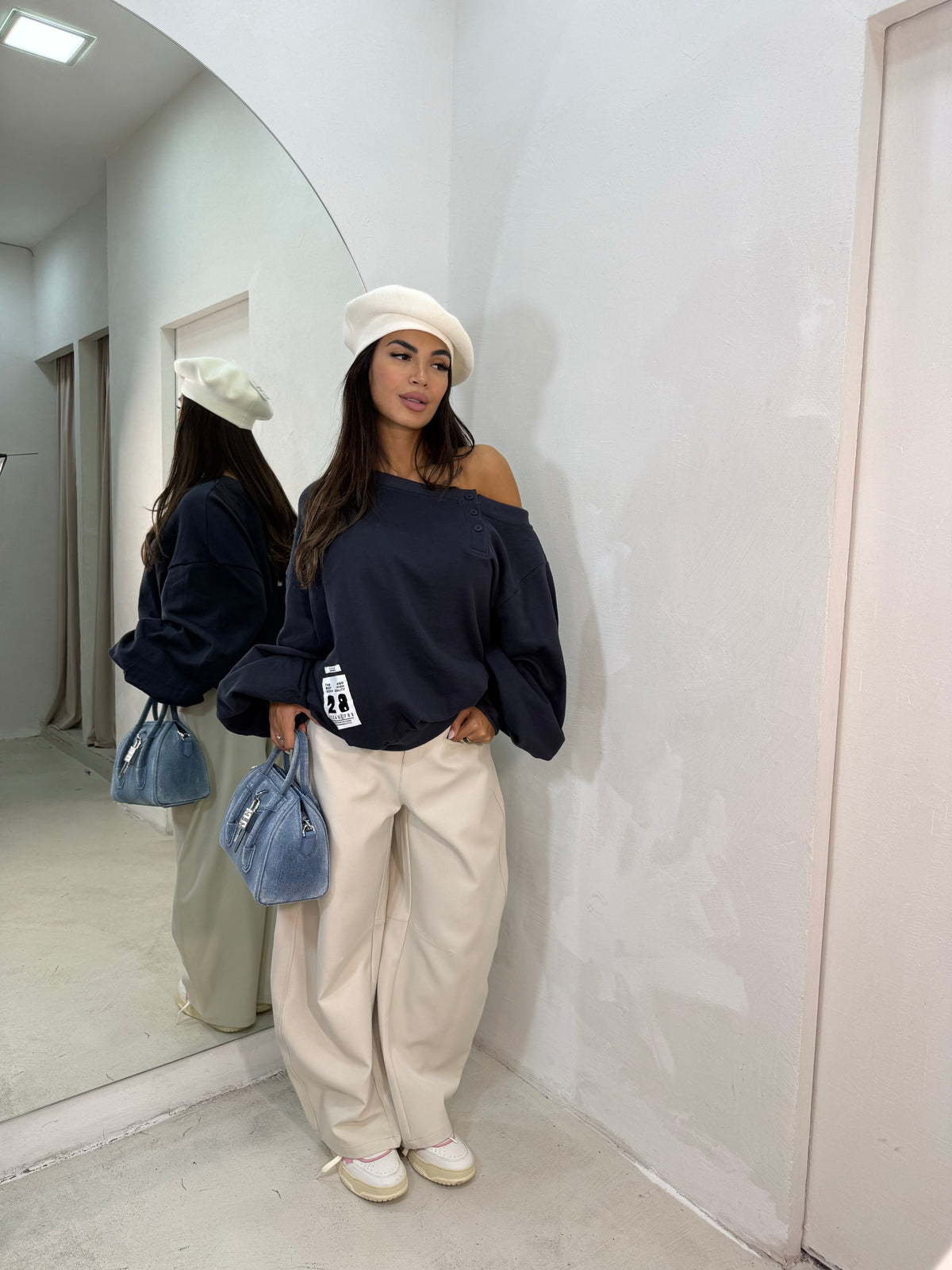 Felpa Blu Oversize