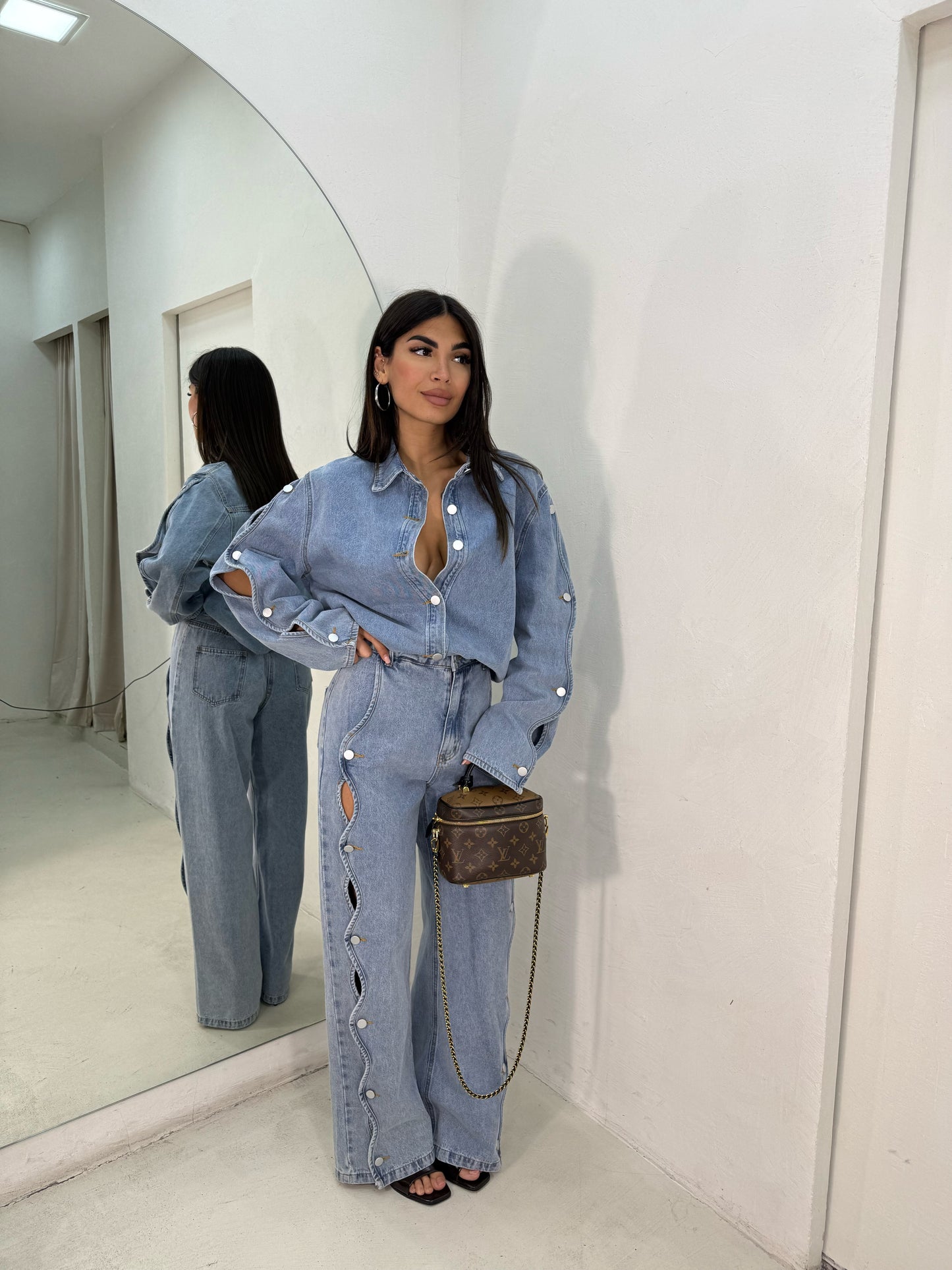 Coordinato Denim Bottoni